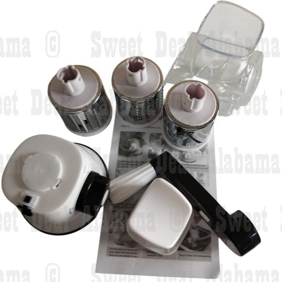 Manual Rotary Cheese Grater, Speed Round Tumbling Box Shredder, Vegetable Slicer - Picture 3 of 6